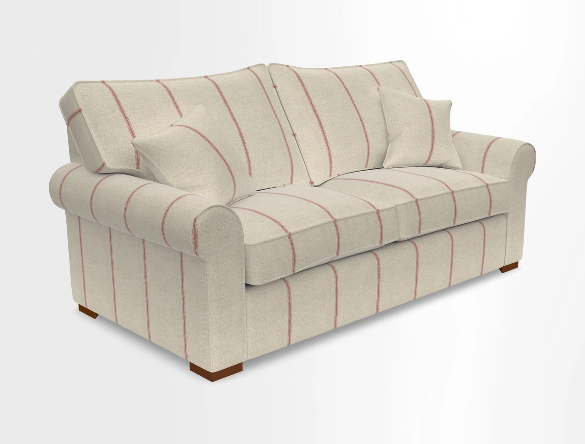 Upperton 3 Seater Loose Cover Sofa in Floral Linen Even So Verde - Fitted cover option available