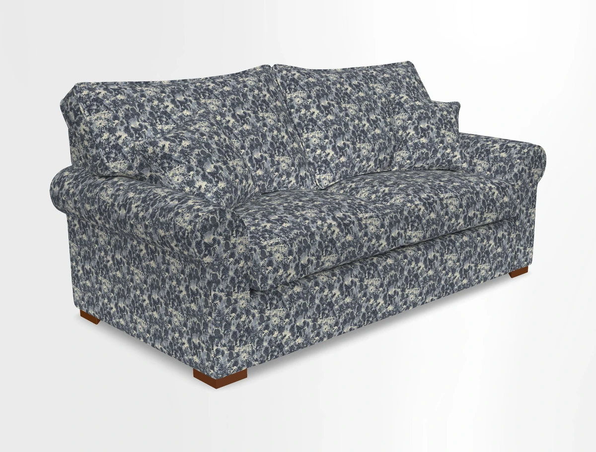 Upperton 3 Seater Loose Cover Sofa in Floral Linen Even So Verde - Fitted cover option available