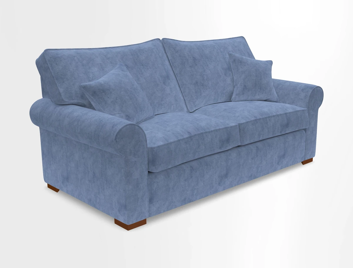 Upperton 3 Seater Loose Cover Sofa in Floral Linen Even So Verde - Fitted cover option available