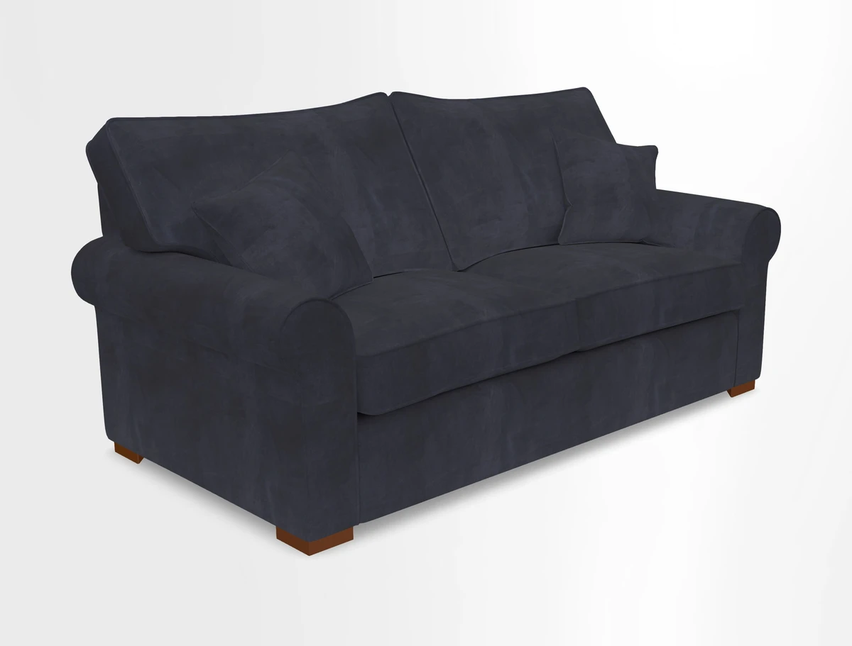 Upperton 3 Seater Loose Cover Sofa in Floral Linen Even So Verde - Fitted cover option available