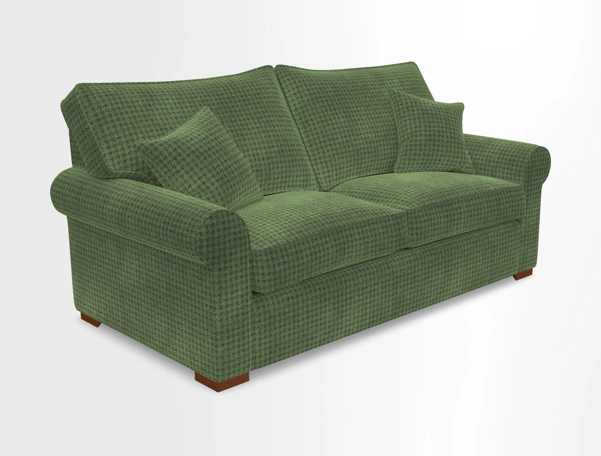 Upperton 3 Seater Loose Cover Sofa in Floral Linen Even So Verde - Fitted cover option available