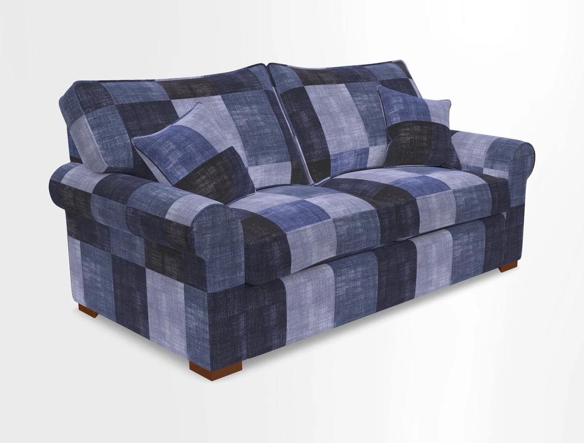 Upperton 3 Seater Loose Cover Sofa in Floral Linen Even So Verde - Fitted cover option available