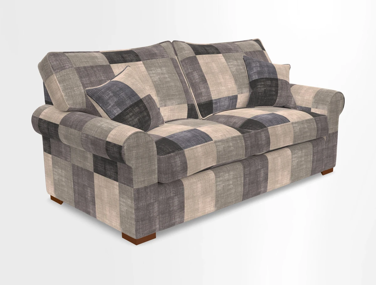 Upperton 3 Seater Loose Cover Sofa in Floral Linen Even So Verde - Fitted cover option available