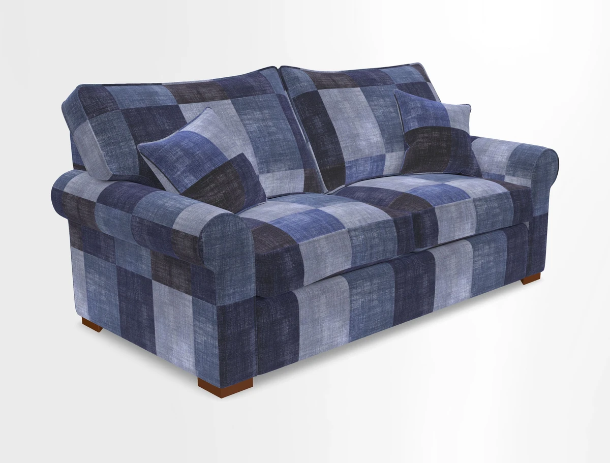 Upperton 3 Seater Loose Cover Sofa in Floral Linen Even So Verde - Fitted cover option available
