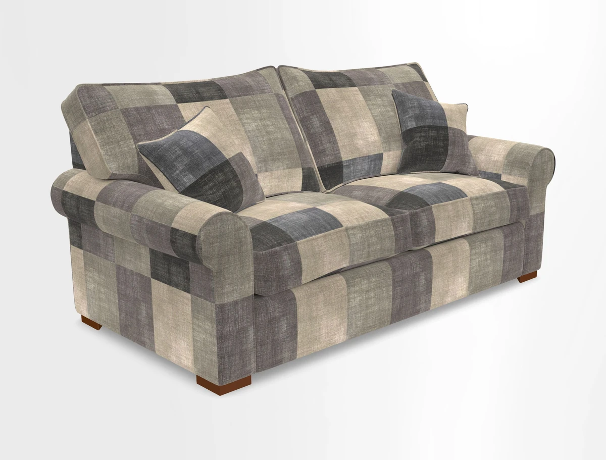 Upperton 3 Seater Loose Cover Sofa in Floral Linen Even So Verde - Fitted cover option available