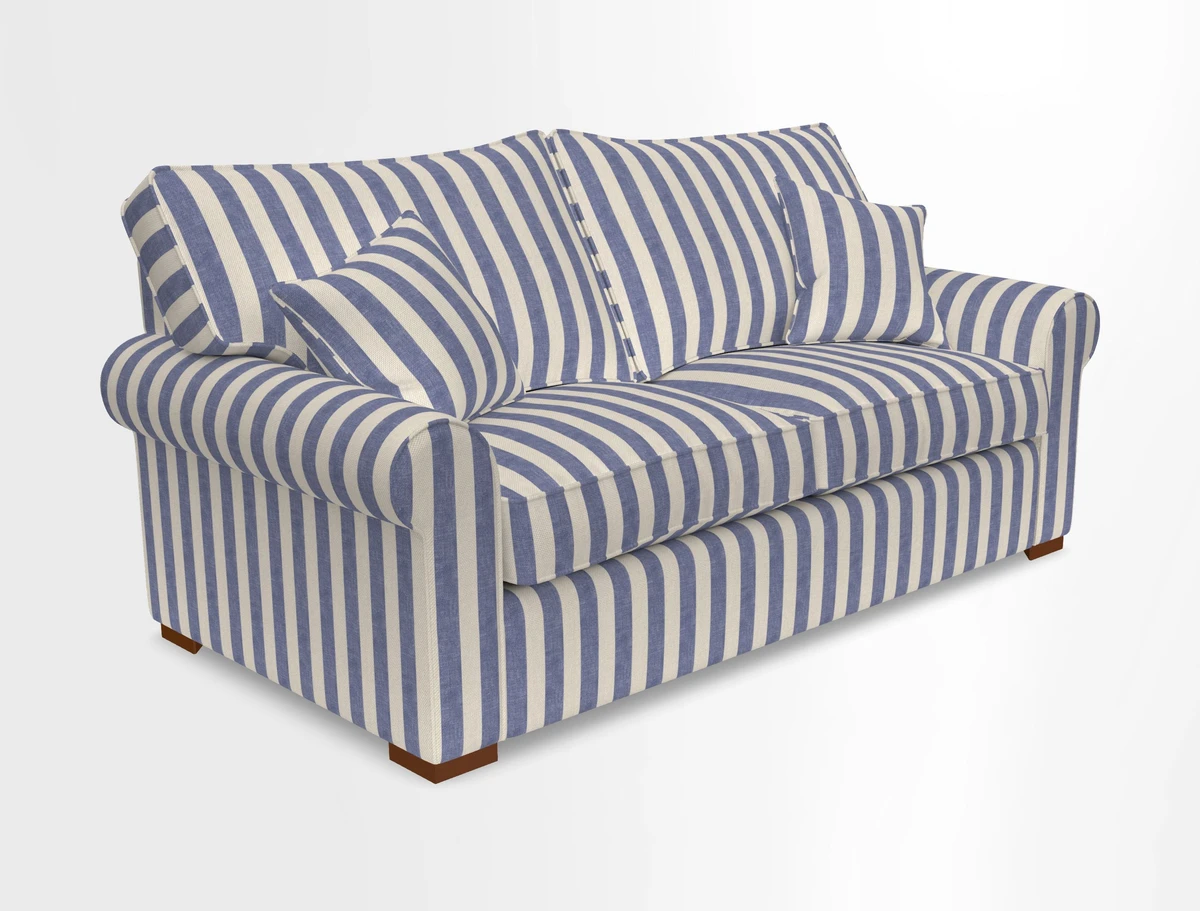 Upperton 3 Seater Loose Cover Sofa in Floral Linen Even So Verde - Fitted cover option available