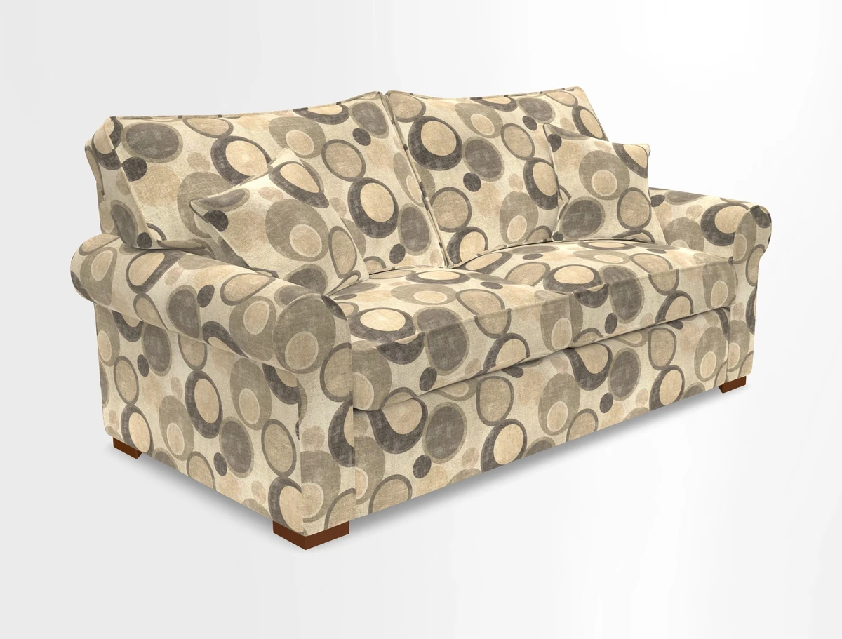 Upperton 3 Seater Loose Cover Sofa in Floral Linen Even So Verde - Fitted cover option available