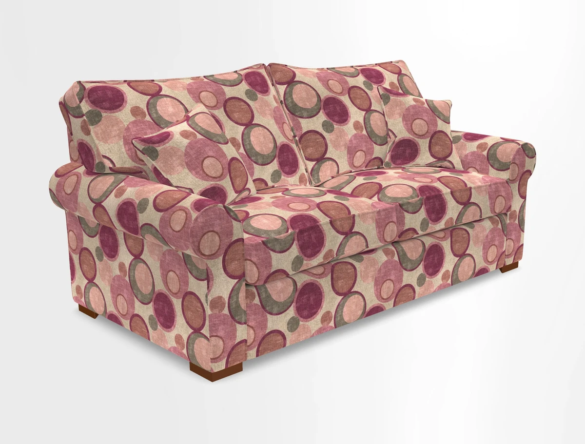 Upperton 3 Seater Loose Cover Sofa in Floral Linen Even So Verde - Fitted cover option available