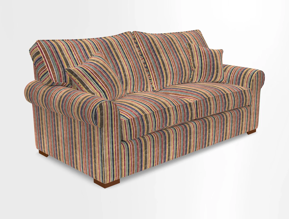 Upperton 3 Seater Loose Cover Sofa in Floral Linen Even So Verde - Fitted cover option available