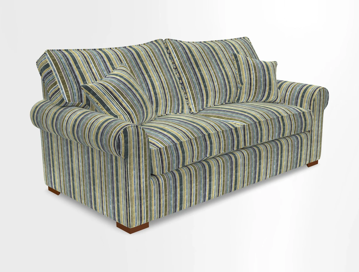 Upperton 3 Seater Loose Cover Sofa in Floral Linen Even So Verde - Fitted cover option available