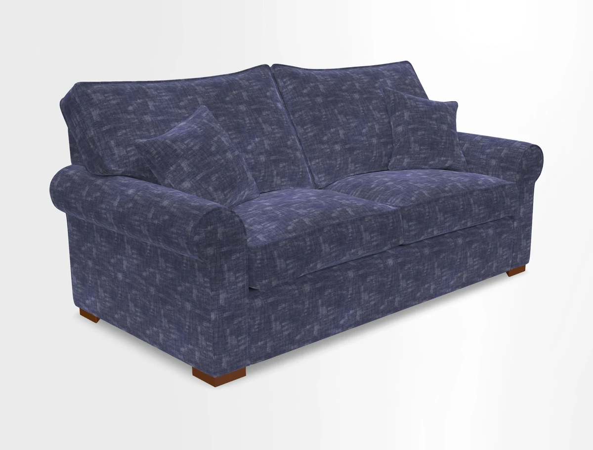 Upperton 3 Seater Loose Cover Sofa in Floral Linen Even So Verde - Fitted cover option available