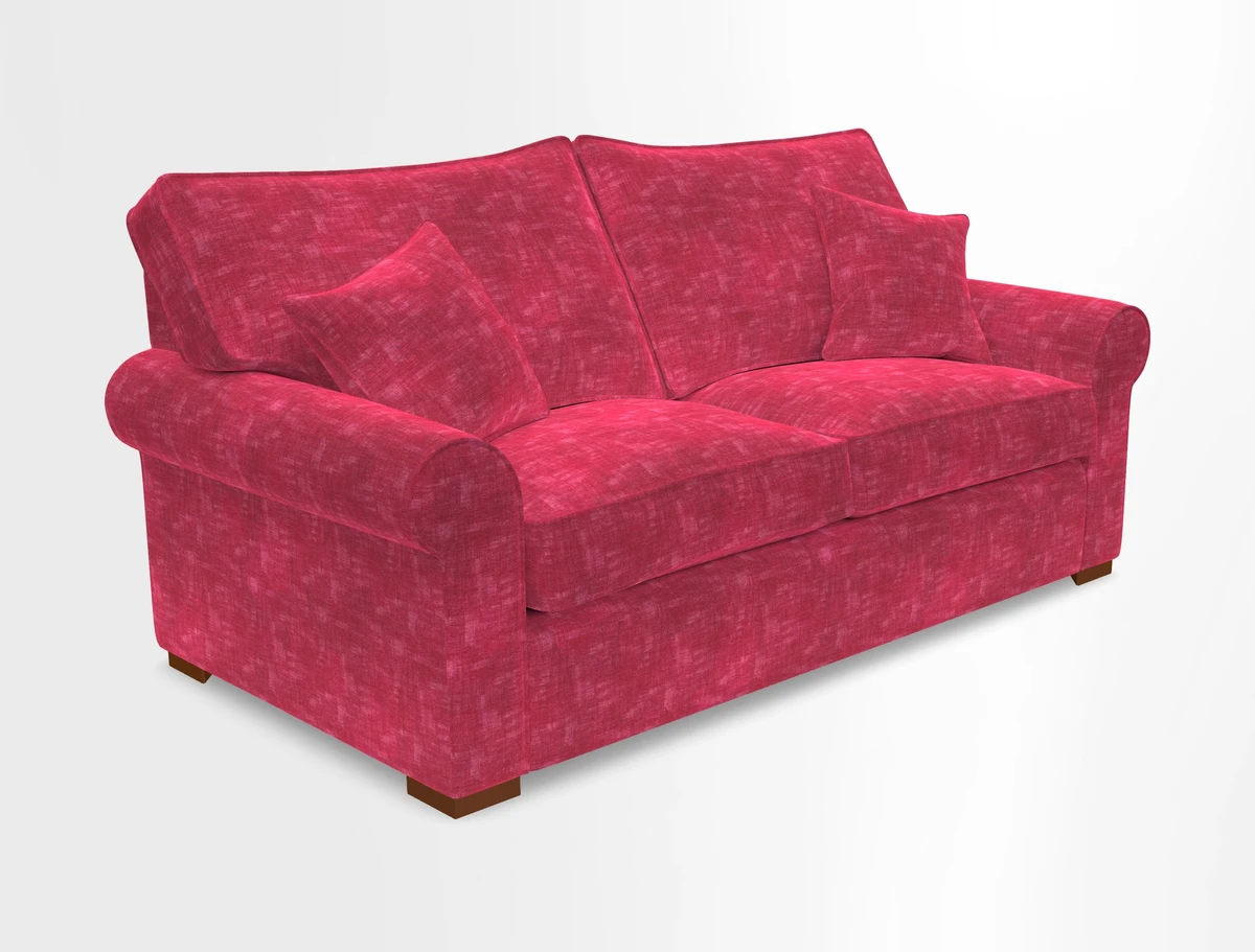 Upperton 3 Seater Loose Cover Sofa in Floral Linen Even So Verde - Fitted cover option available