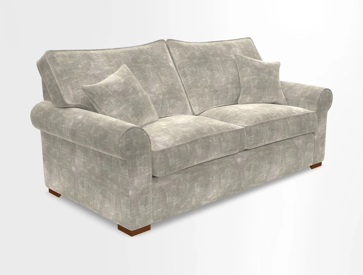 Upperton 3 Seater Loose Cover Sofa in Floral Linen Even So Verde - Fitted cover option available