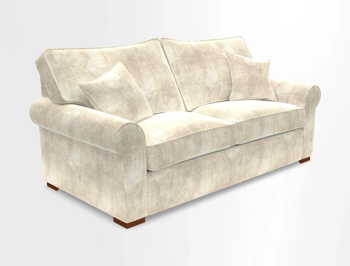 Upperton 3 Seater Loose Cover Sofa in Floral Linen Even So Verde - Fitted cover option available
