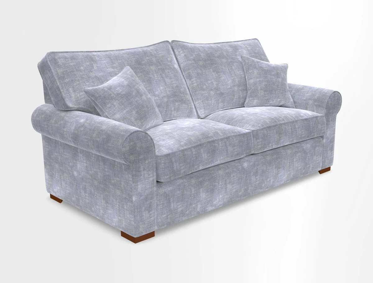 Upperton 3 Seater Loose Cover Sofa in Floral Linen Even So Verde - Fitted cover option available