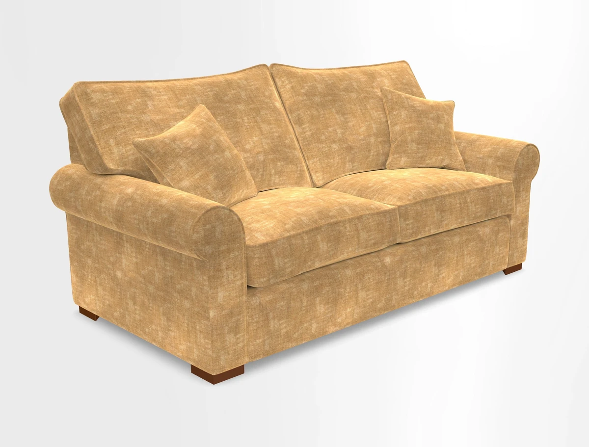 Upperton 3 Seater Loose Cover Sofa in Floral Linen Even So Verde - Fitted cover option available
