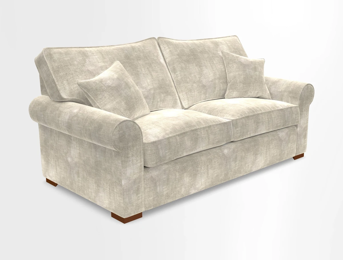 Upperton 3 Seater Loose Cover Sofa in Floral Linen Even So Verde - Fitted cover option available