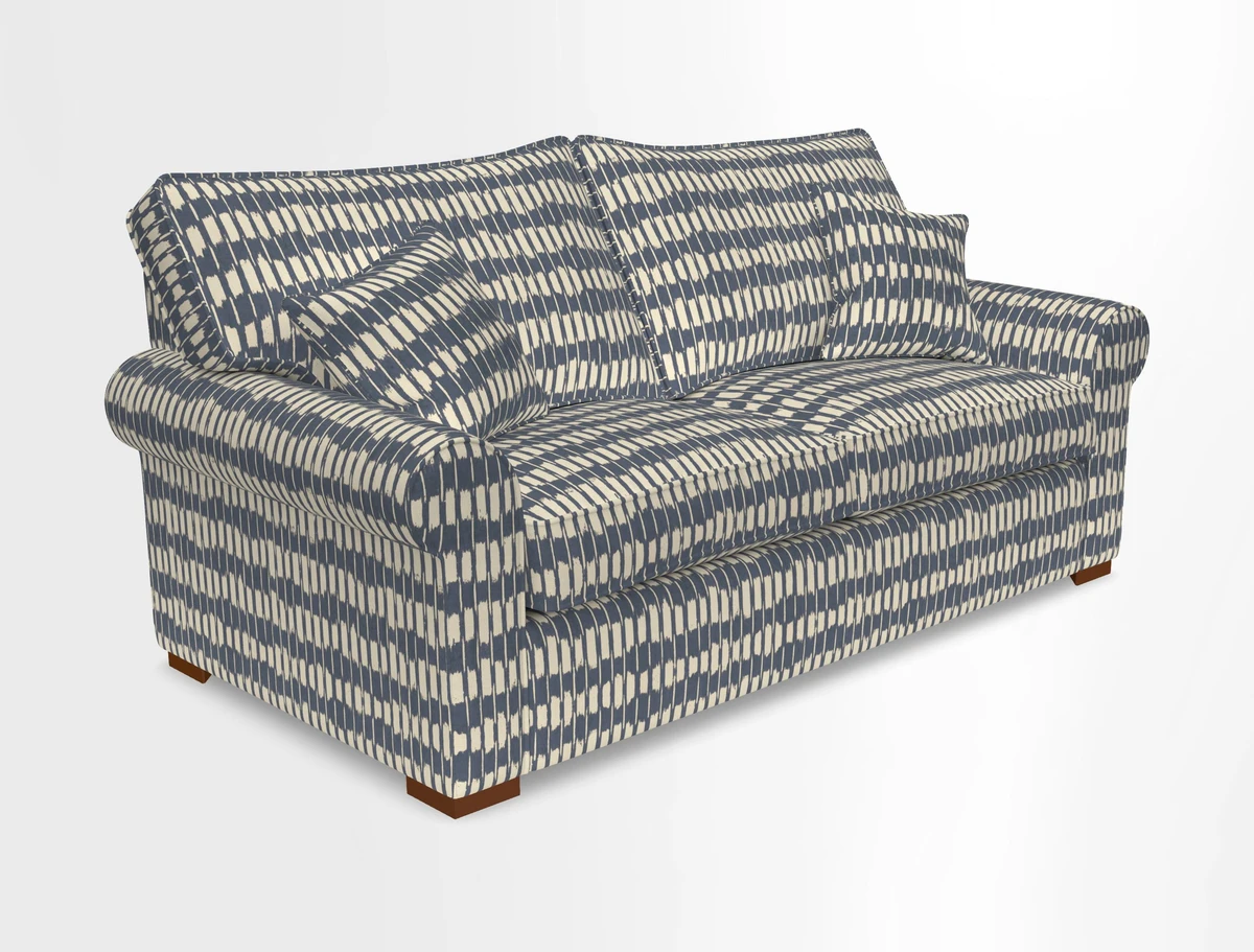 Upperton 3 Seater Loose Cover Sofa in Floral Linen Even So Verde - Fitted cover option available
