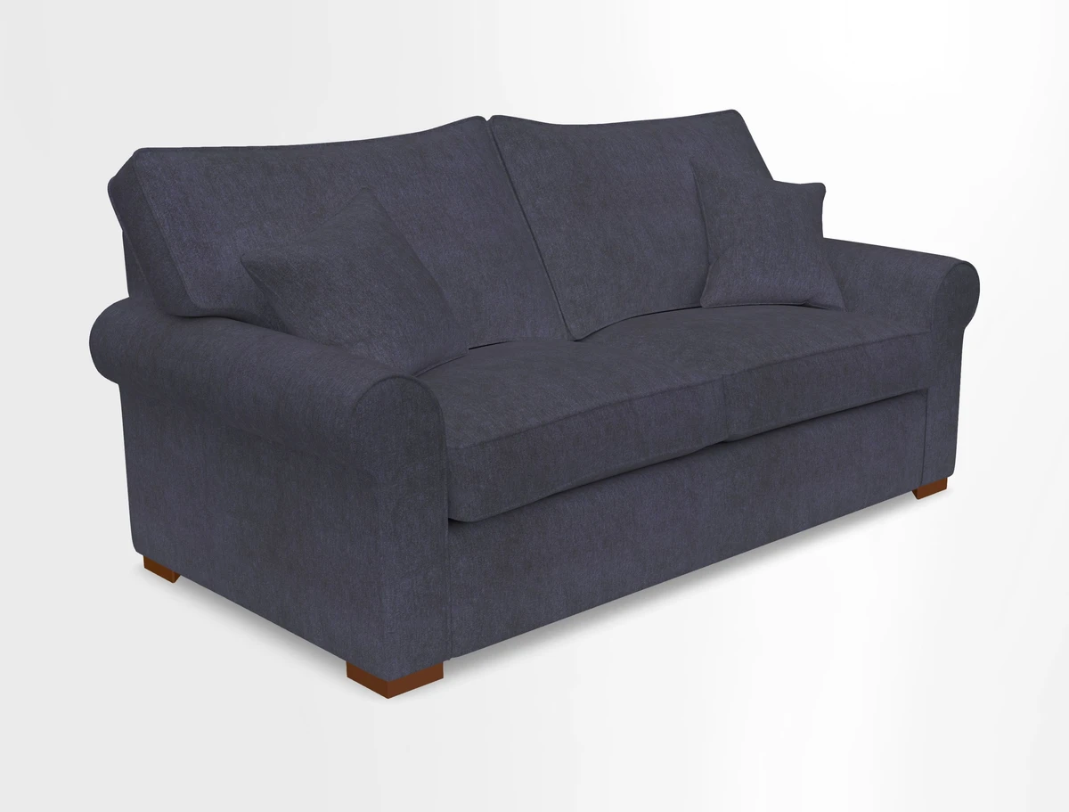 Upperton 3 Seater Loose Cover Sofa in Floral Linen Even So Verde - Fitted cover option available