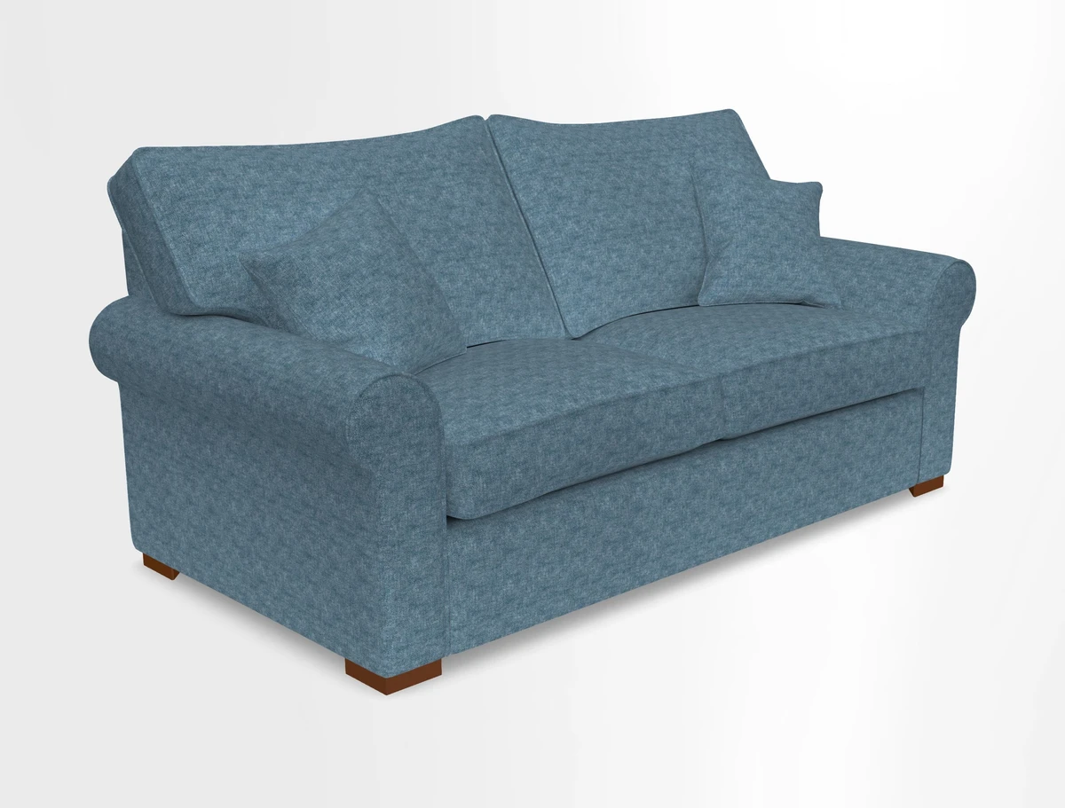 Upperton 3 Seater Loose Cover Sofa in Floral Linen Even So Verde - Fitted cover option available