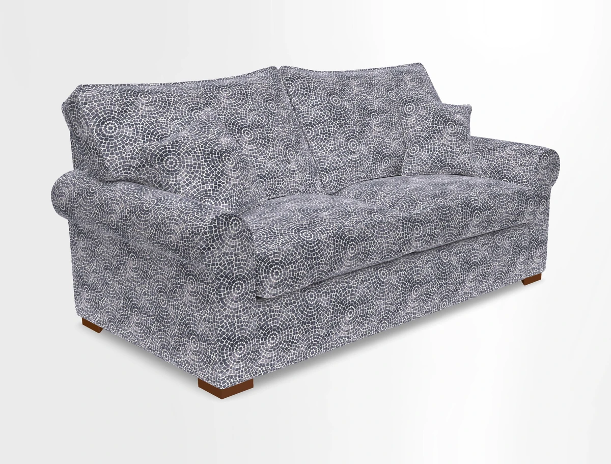 Upperton 3 Seater Loose Cover Sofa in Floral Linen Even So Verde - Fitted cover option available