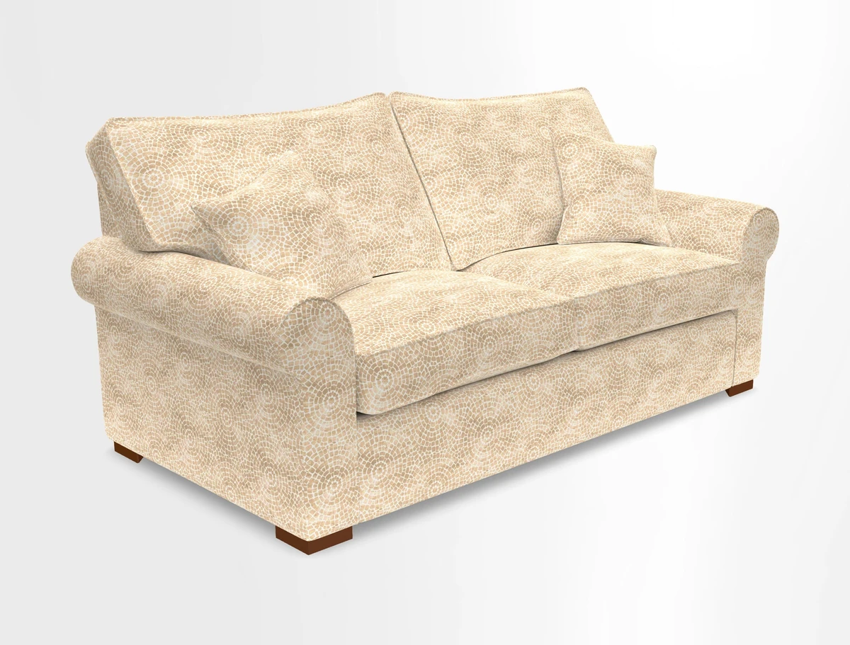 Upperton 3 Seater Loose Cover Sofa in Floral Linen Even So Verde - Fitted cover option available