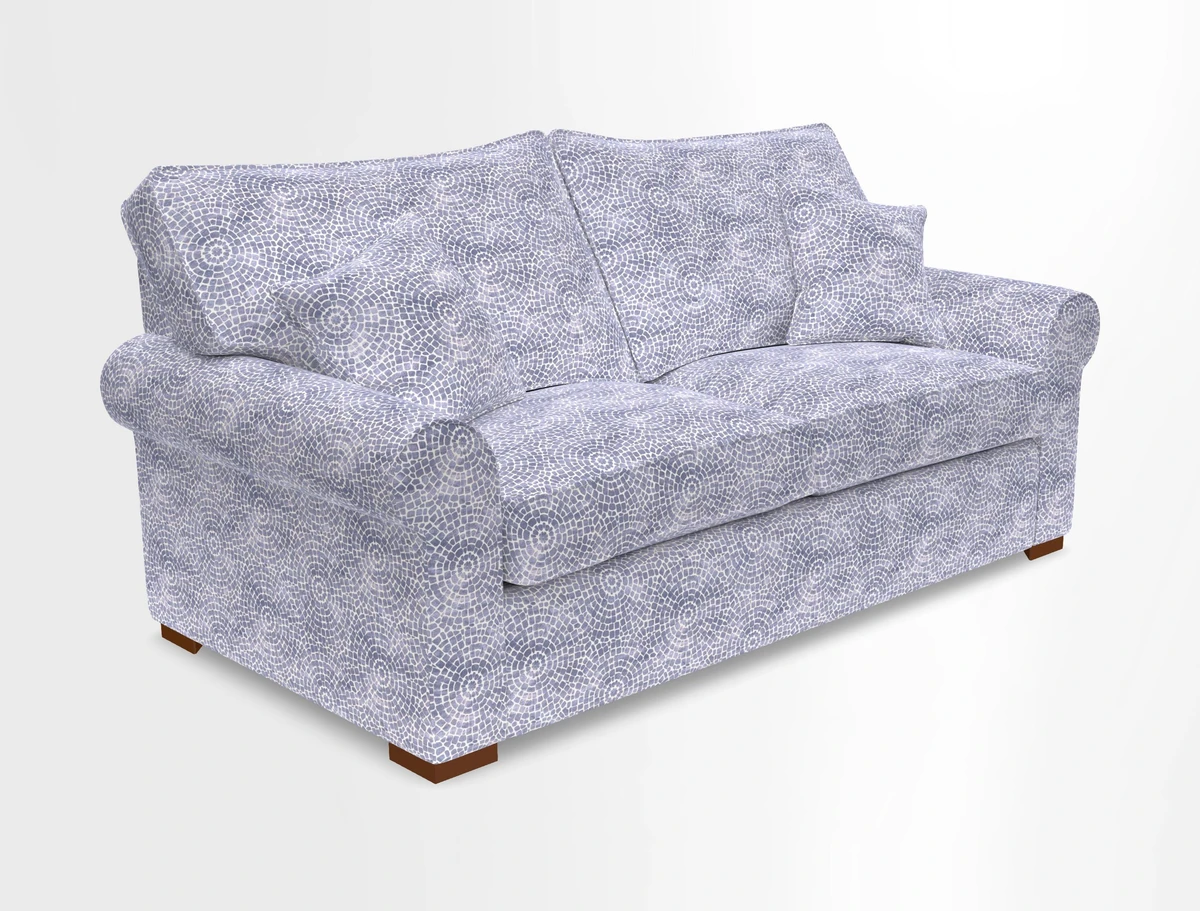 Upperton 3 Seater Loose Cover Sofa in Floral Linen Even So Verde - Fitted cover option available