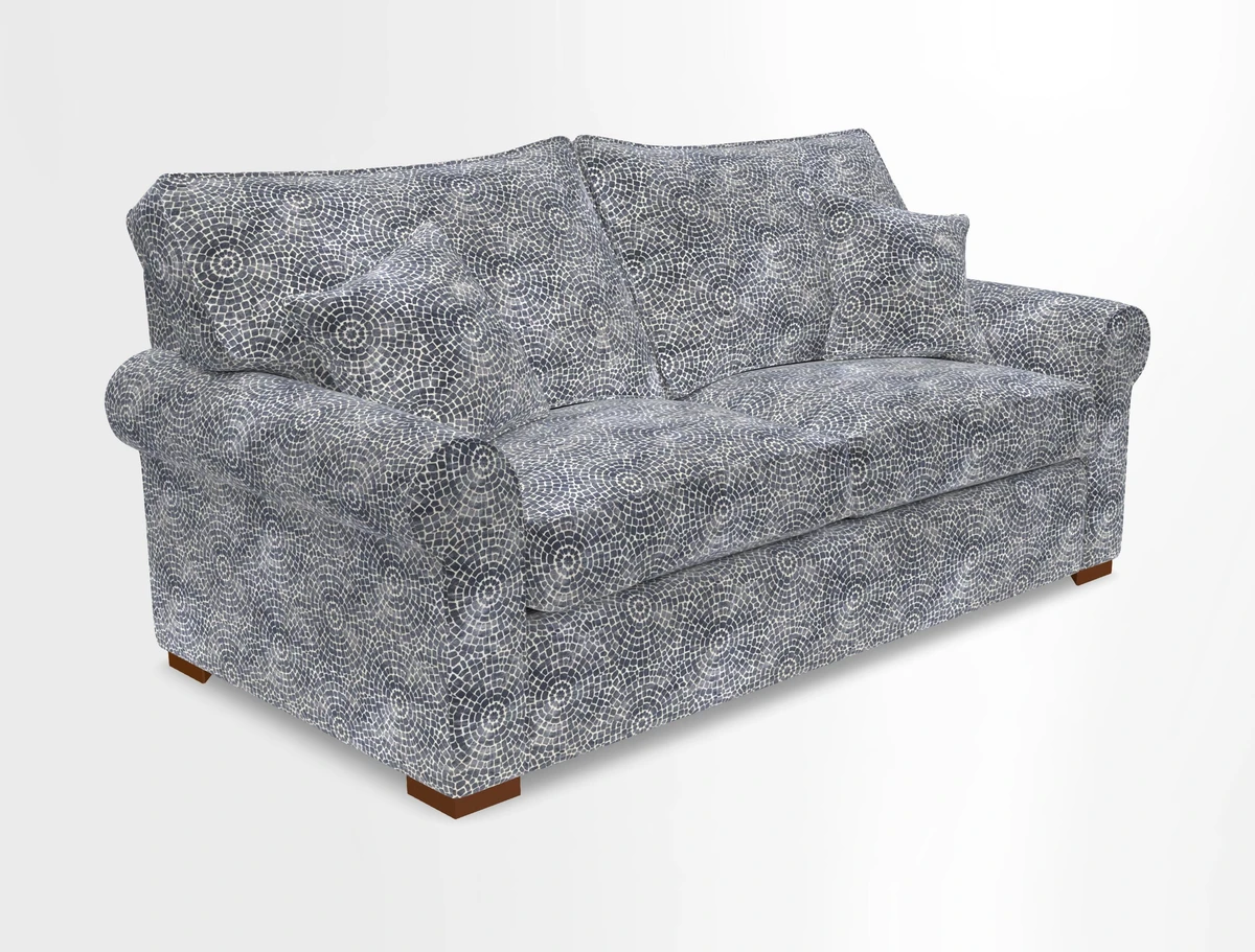 Upperton 3 Seater Loose Cover Sofa in Floral Linen Even So Verde - Fitted cover option available
