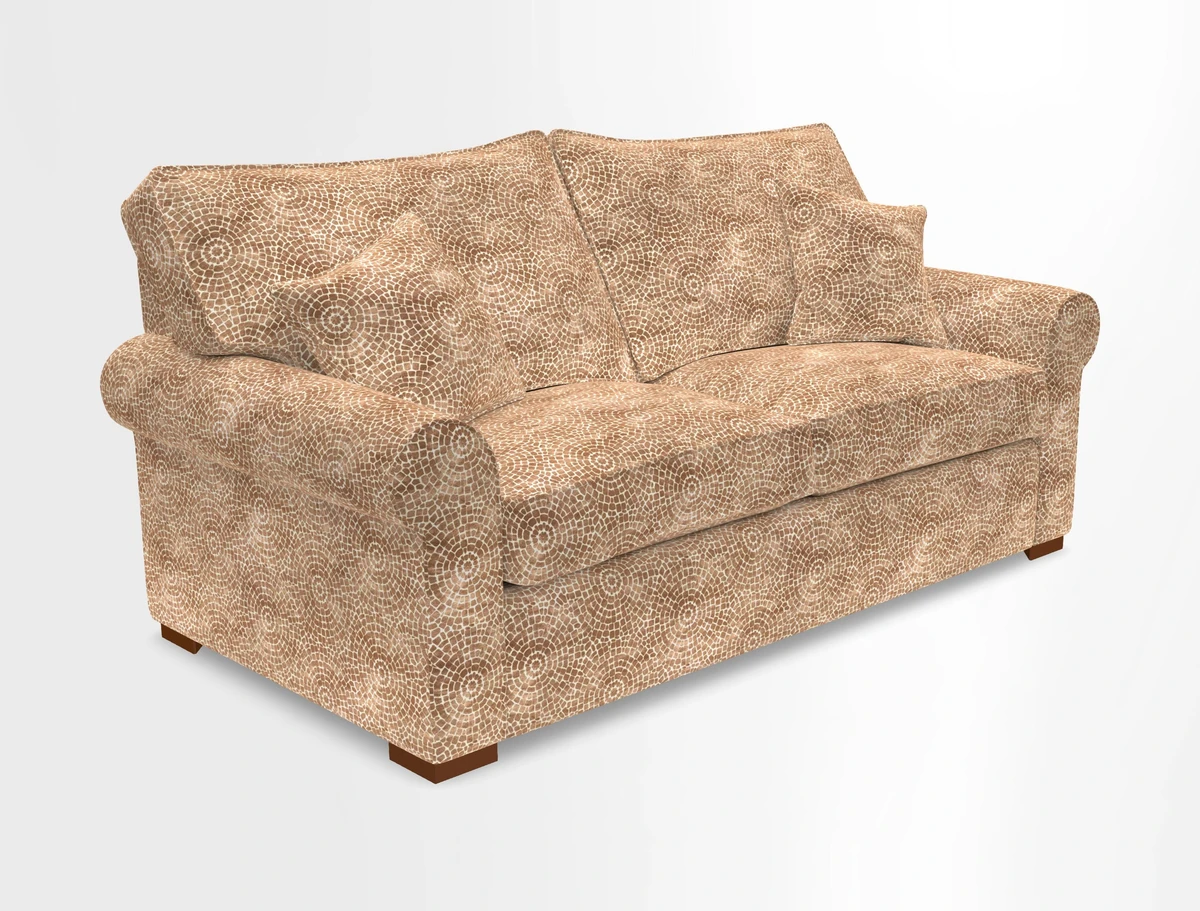 Upperton 3 Seater Loose Cover Sofa in Floral Linen Even So Verde - Fitted cover option available