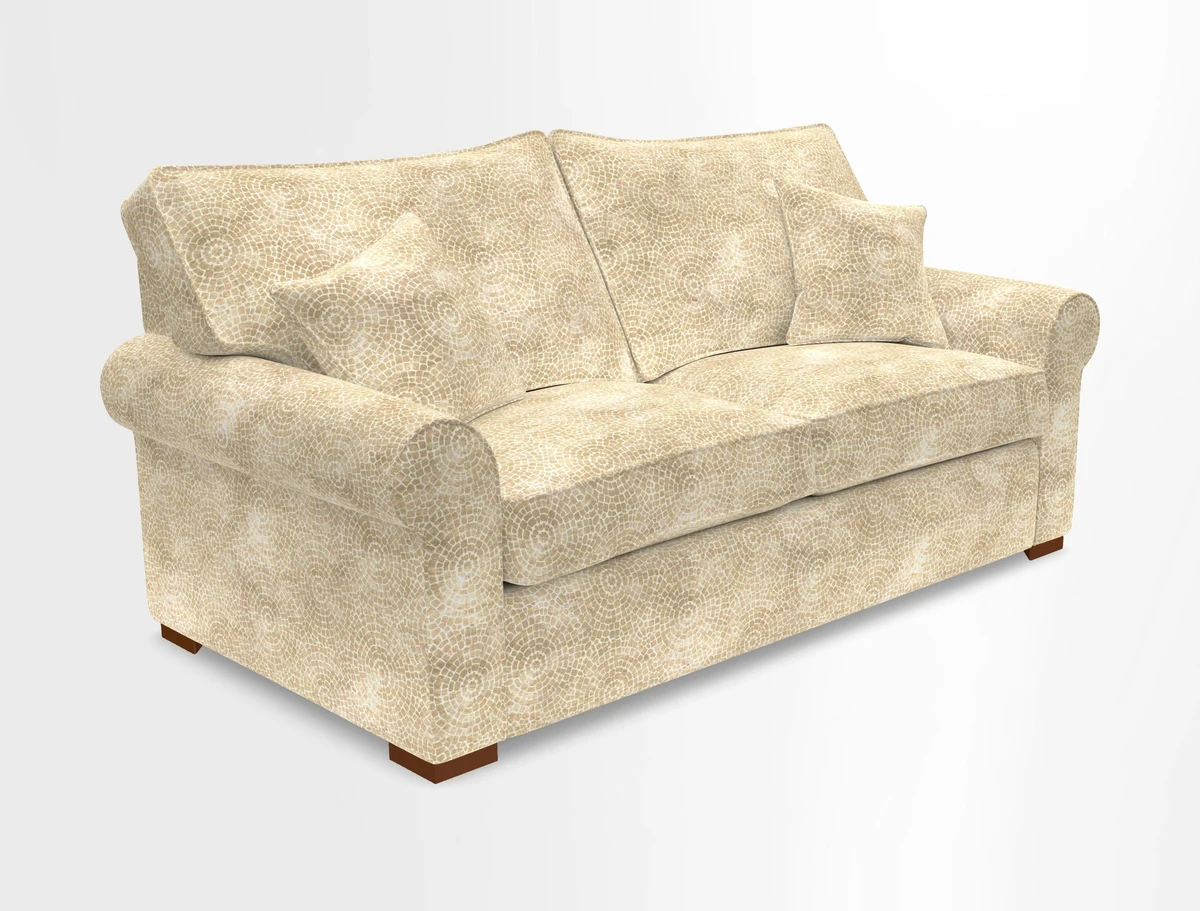 Upperton 3 Seater Loose Cover Sofa in Floral Linen Even So Verde - Fitted cover option available