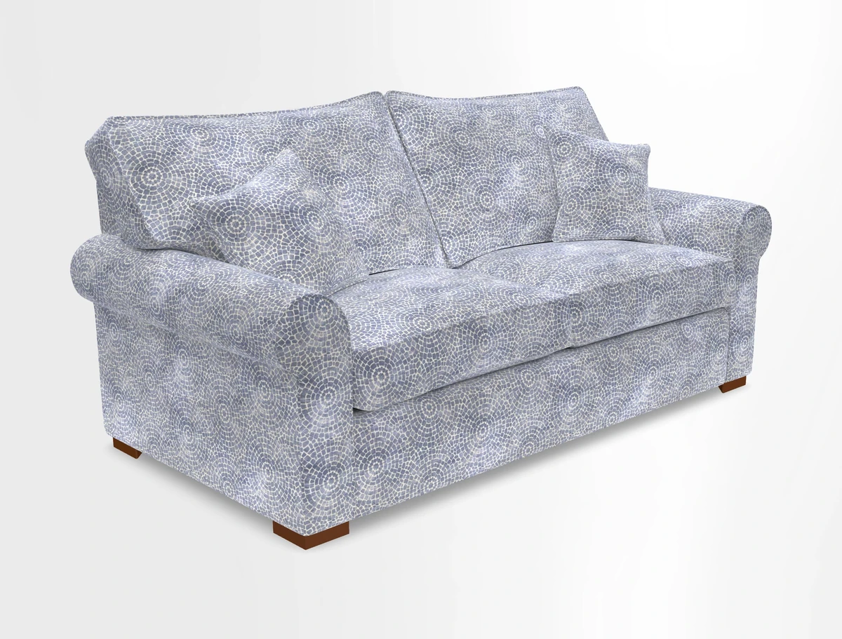 Upperton 3 Seater Loose Cover Sofa in Floral Linen Even So Verde - Fitted cover option available