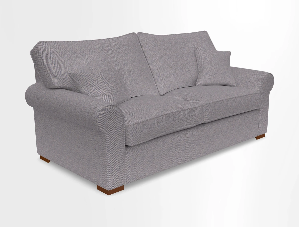 Upperton 3 Seater Loose Cover Sofa in Floral Linen Even So Verde - Fitted cover option available