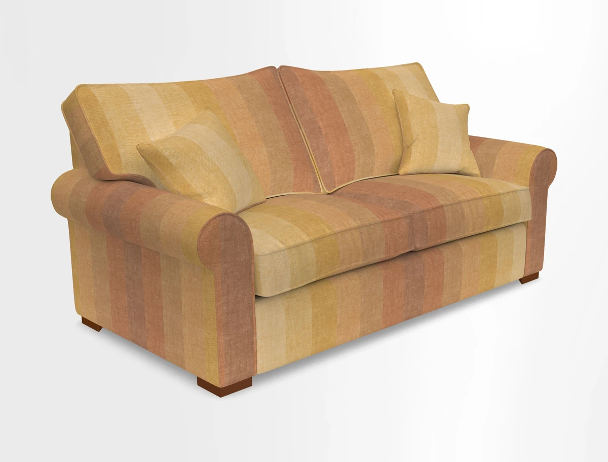 Upperton 3 Seater Loose Cover Sofa in Floral Linen Even So Verde - Fitted cover option available