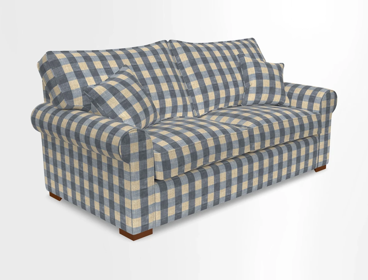 Upperton 3 Seater Loose Cover Sofa in Floral Linen Even So Verde - Fitted cover option available