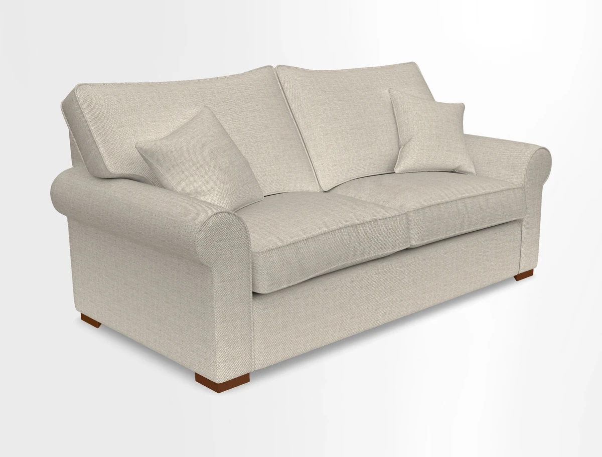 Upperton 3 Seater Loose Cover Sofa in Floral Linen Even So Verde - Fitted cover option available