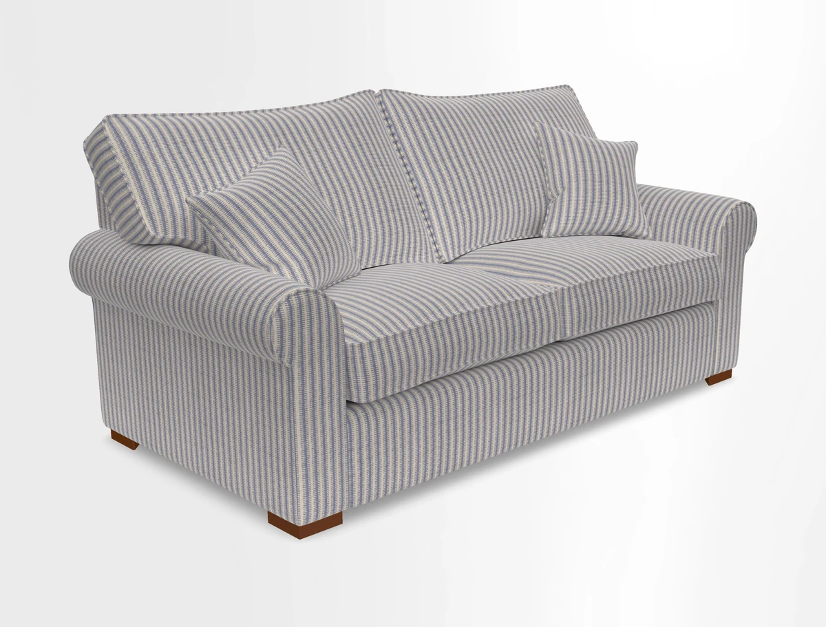 Upperton 3 Seater Loose Cover Sofa in Floral Linen Even So Verde - Fitted cover option available