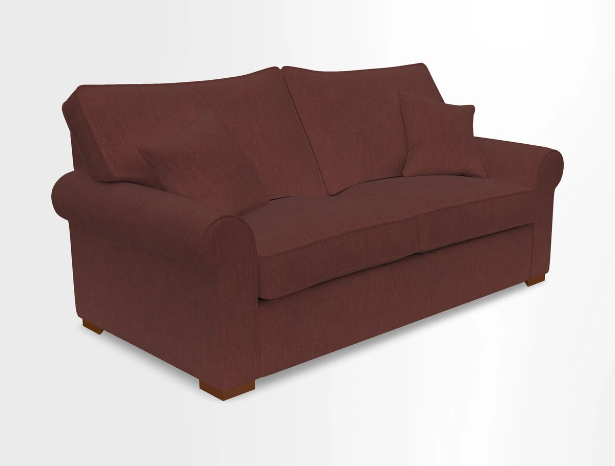 Upperton 3 Seater Loose Cover Sofa in Floral Linen Even So Verde - Fitted cover option available