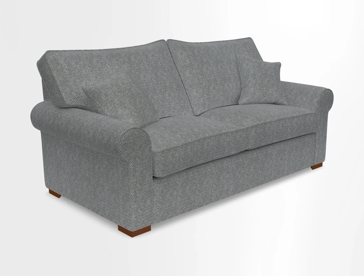 Upperton 3 Seater Loose Cover Sofa in Floral Linen Even So Verde - Fitted cover option available