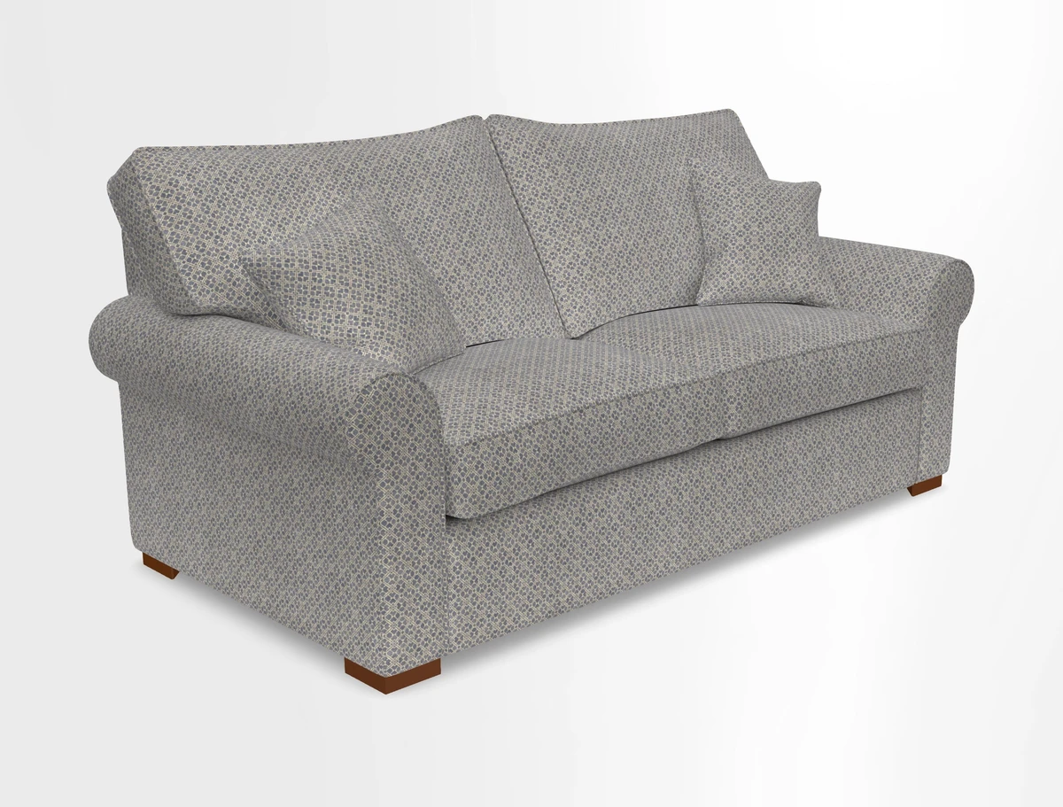 Upperton 3 Seater Loose Cover Sofa in Floral Linen Even So Verde - Fitted cover option available
