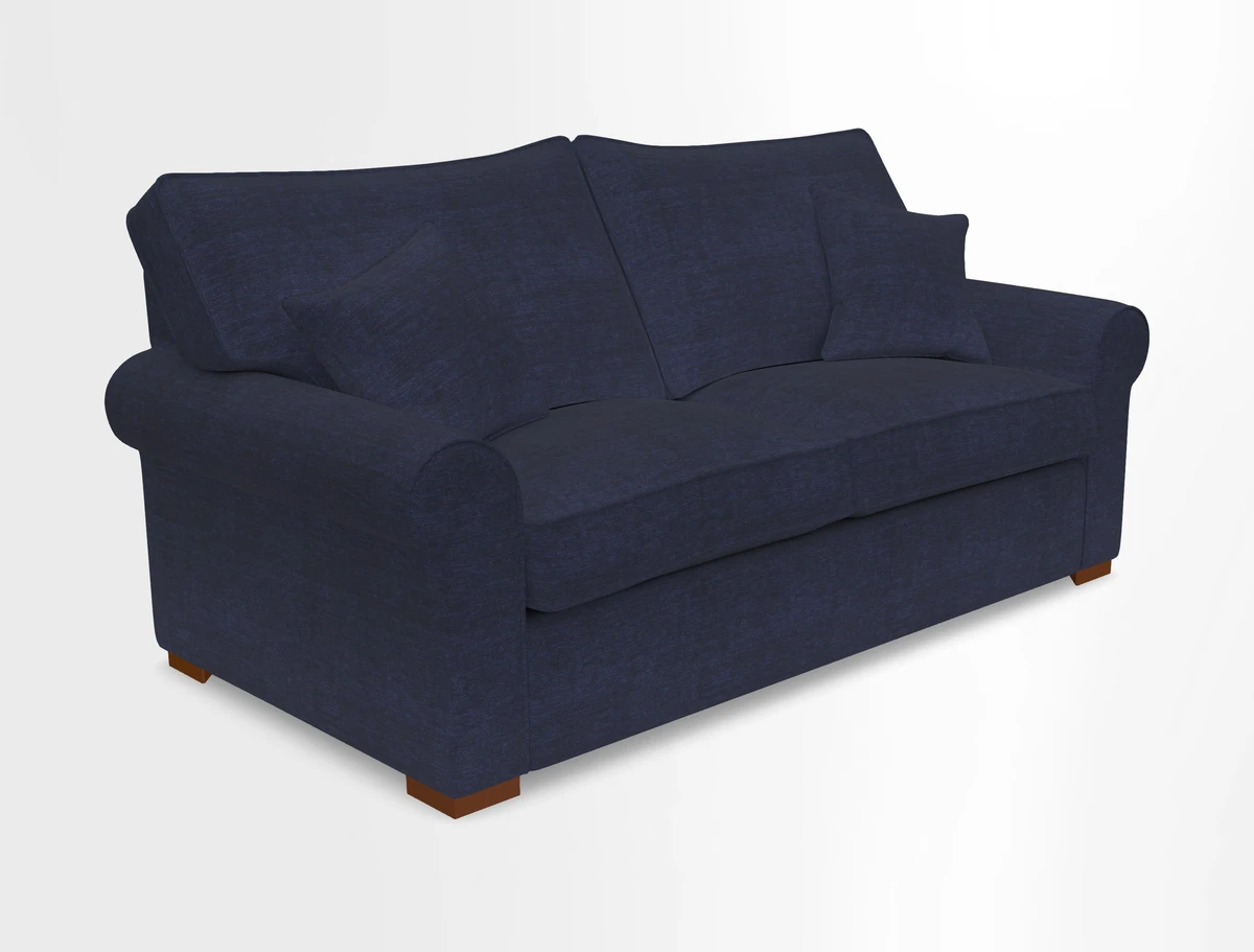 Upperton 3 Seater Loose Cover Sofa in Floral Linen Even So Verde - Fitted cover option available