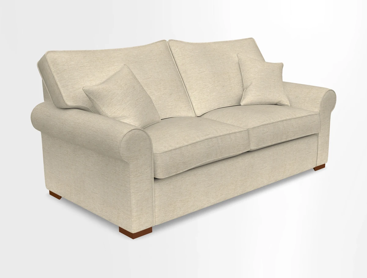 Upperton 3 Seater Loose Cover Sofa in Floral Linen Even So Verde - Fitted cover option available