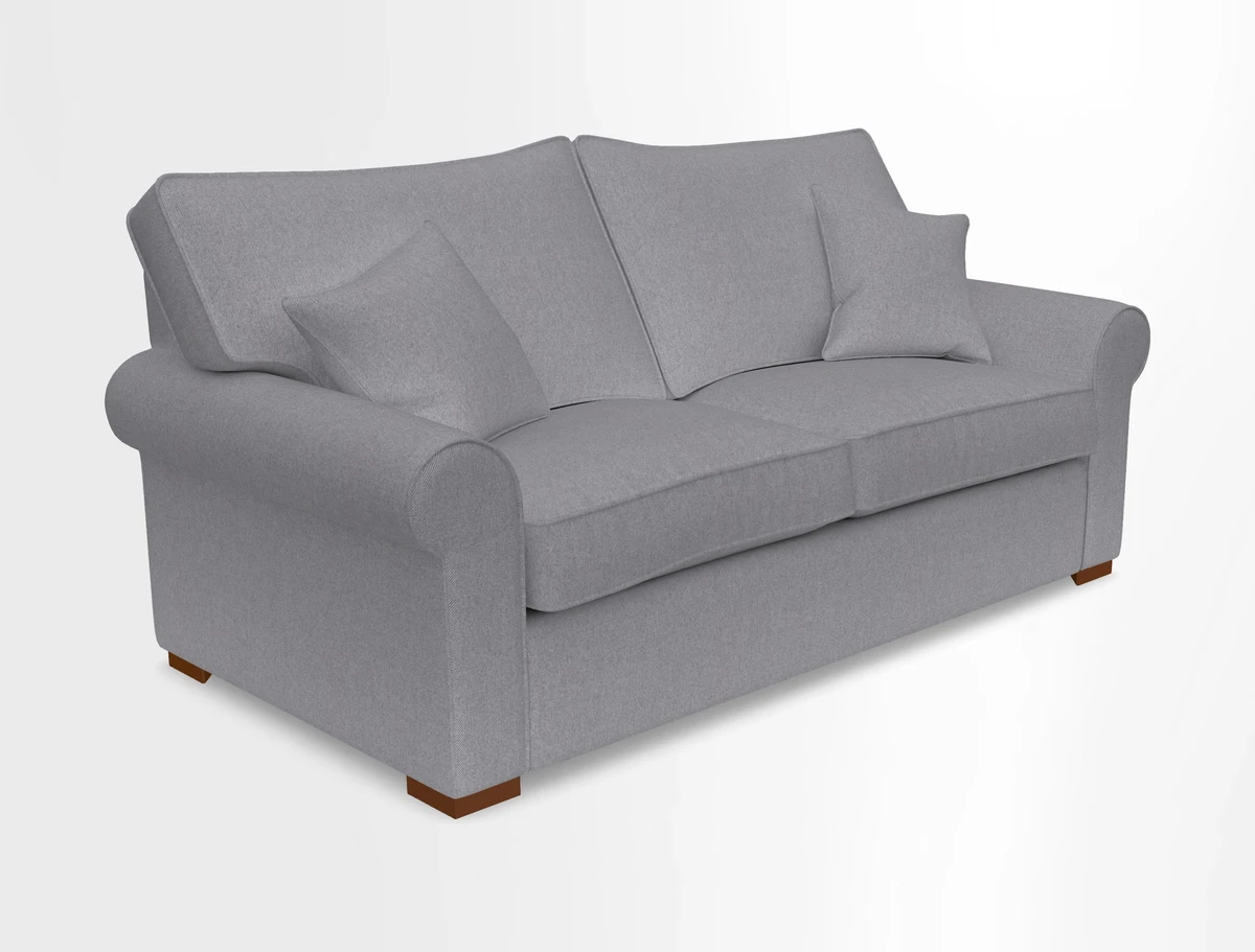 Upperton 3 Seater Loose Cover Sofa in Floral Linen Even So Verde - Fitted cover option available