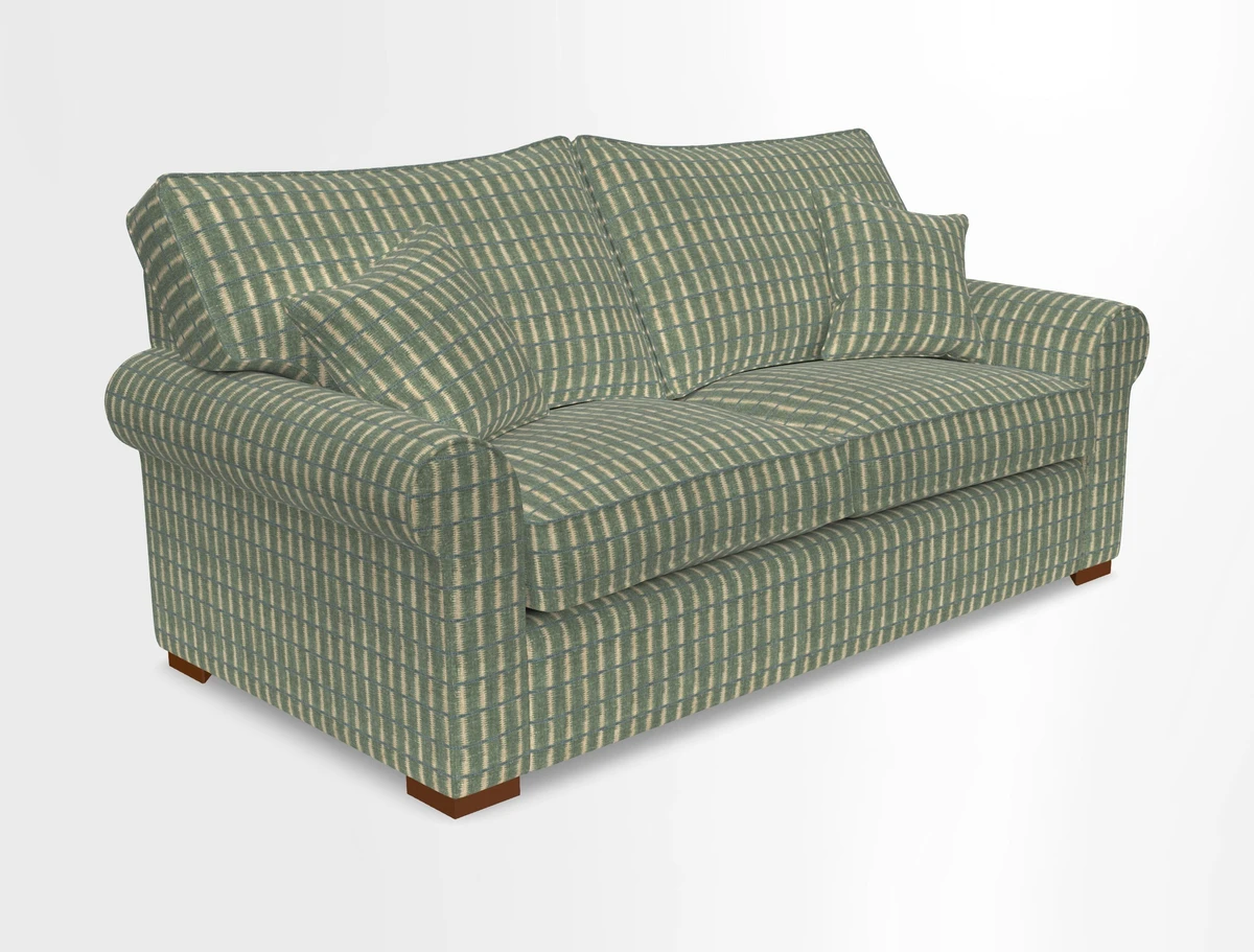Upperton 3 Seater Loose Cover Sofa in Floral Linen Even So Verde - Fitted cover option available