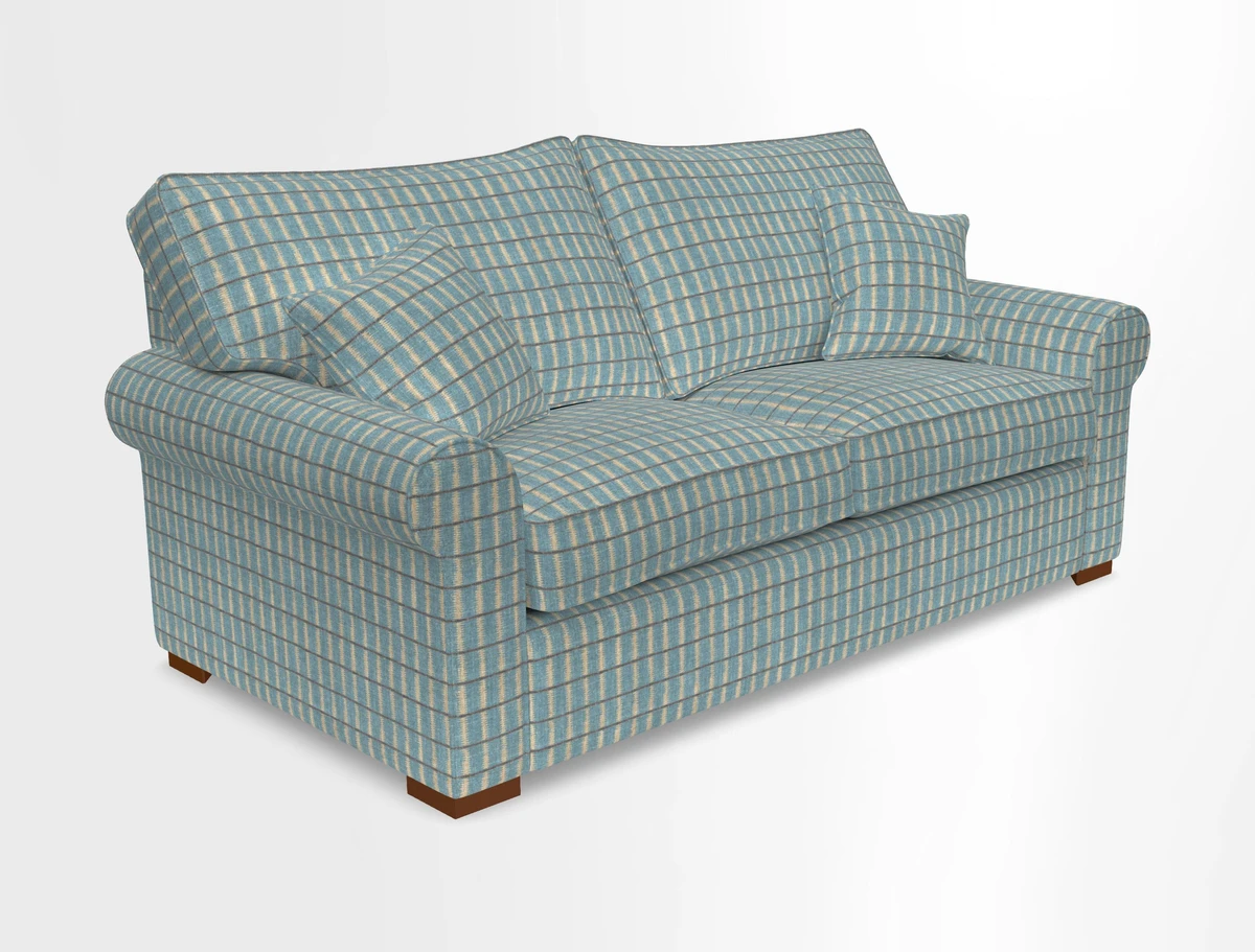 Upperton 3 Seater Loose Cover Sofa in Floral Linen Even So Verde - Fitted cover option available