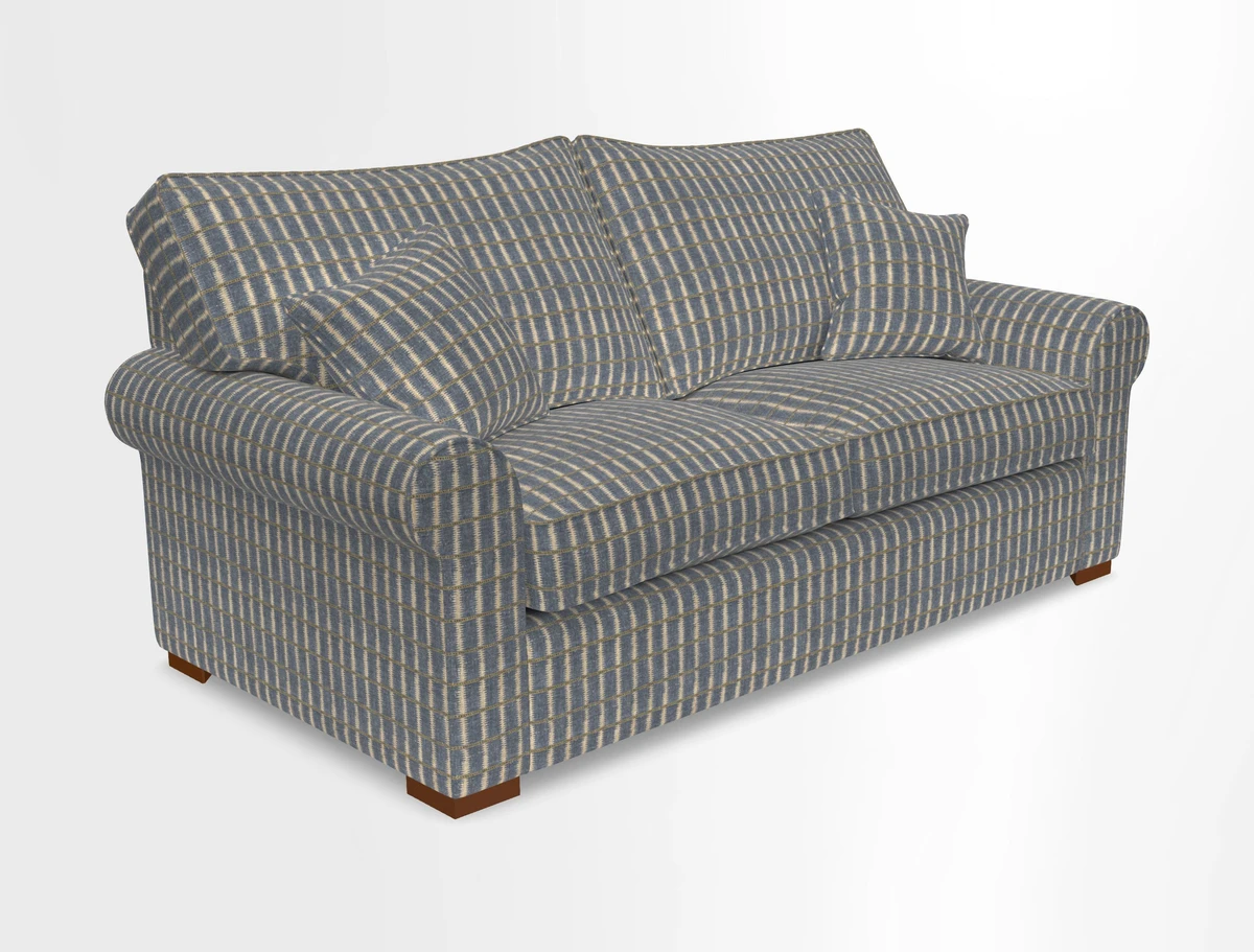 Upperton 3 Seater Loose Cover Sofa in Floral Linen Even So Verde - Fitted cover option available