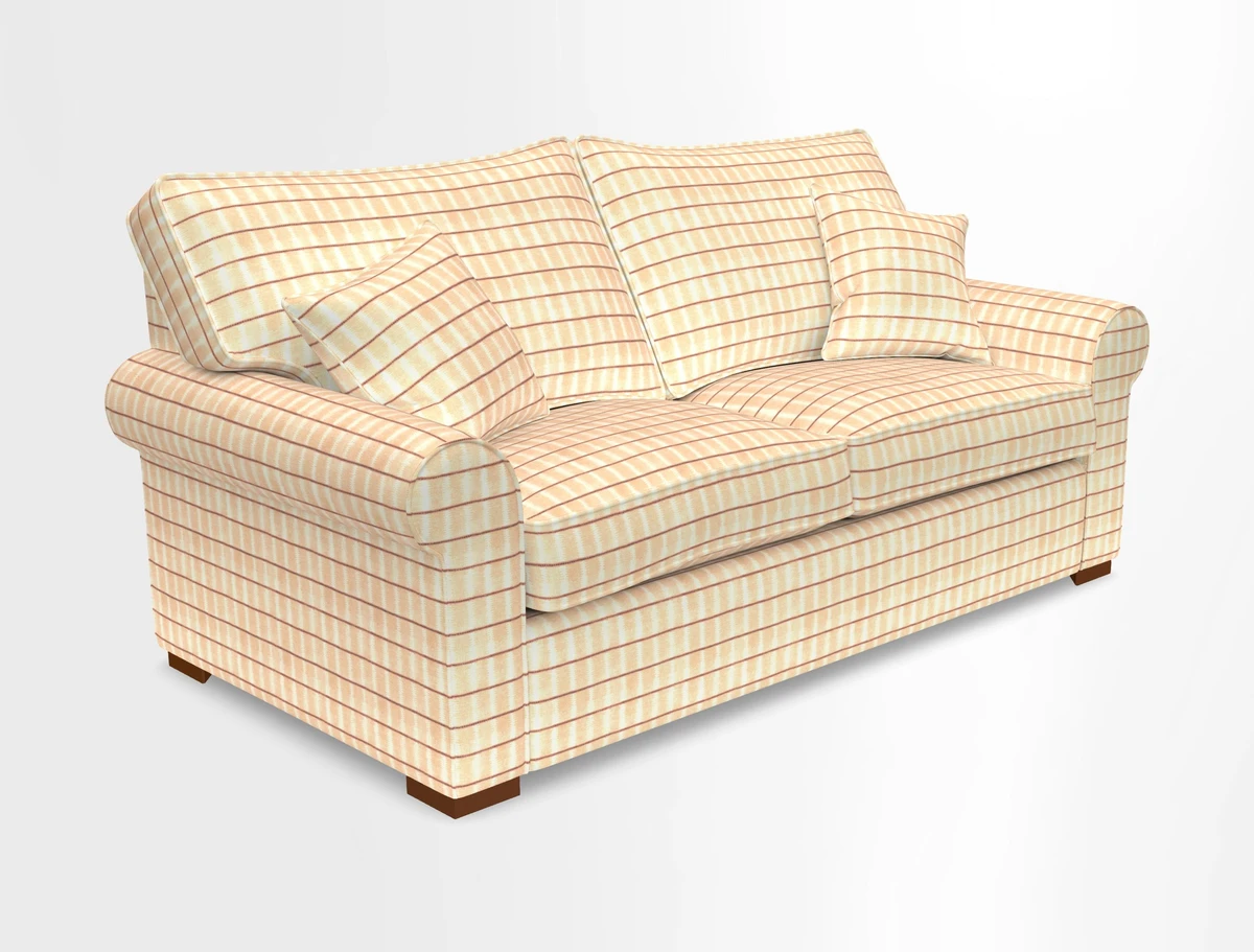Upperton 3 Seater Loose Cover Sofa in Floral Linen Even So Verde - Fitted cover option available