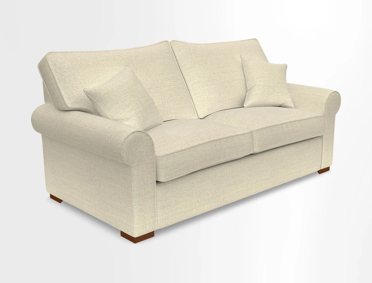 Upperton 3 Seater Loose Cover Sofa in Floral Linen Even So Verde - Fitted cover option available