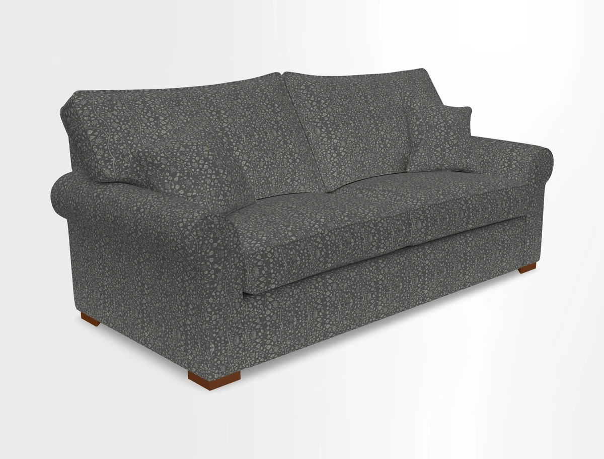 Upperton 3 Seater Loose Cover Sofa in Floral Linen Even So Verde - Fitted cover option available