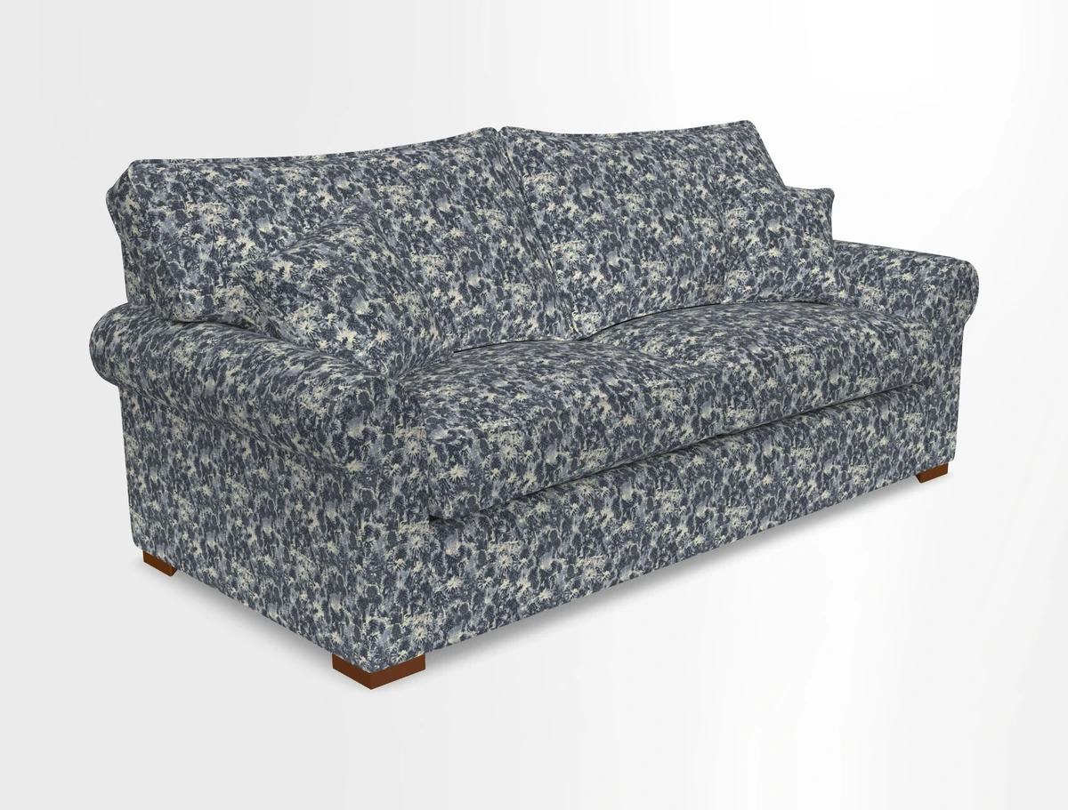 Upperton 3 Seater Loose Cover Sofa in Floral Linen Even So Verde - Fitted cover option available