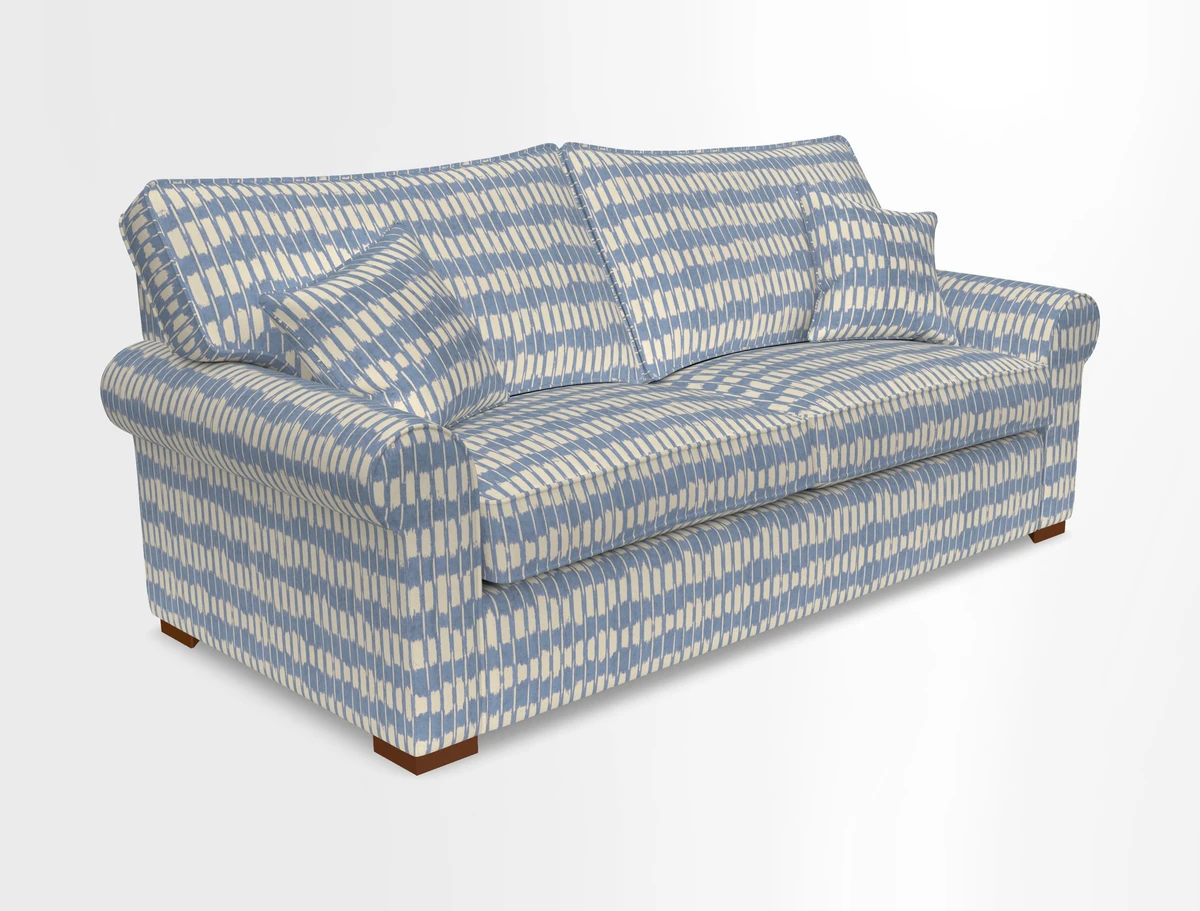 Upperton 3 Seater Loose Cover Sofa in Floral Linen Even So Verde - Fitted cover option available